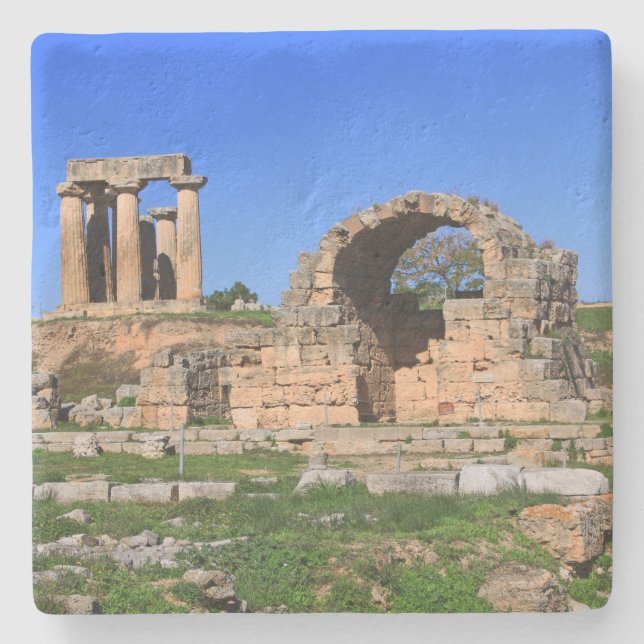 Ephesus Ruins in Turkey Square Coaster (Front)