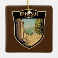 Ephesus Turkey Travel Art Vintage