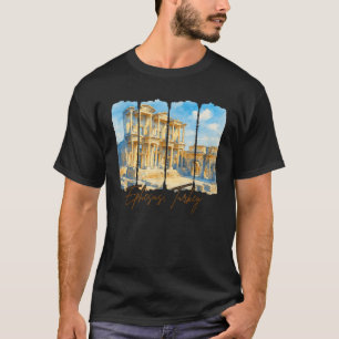 Ephesus Turkey Travelling Brushstroke Ephesus Souv T-Shirt