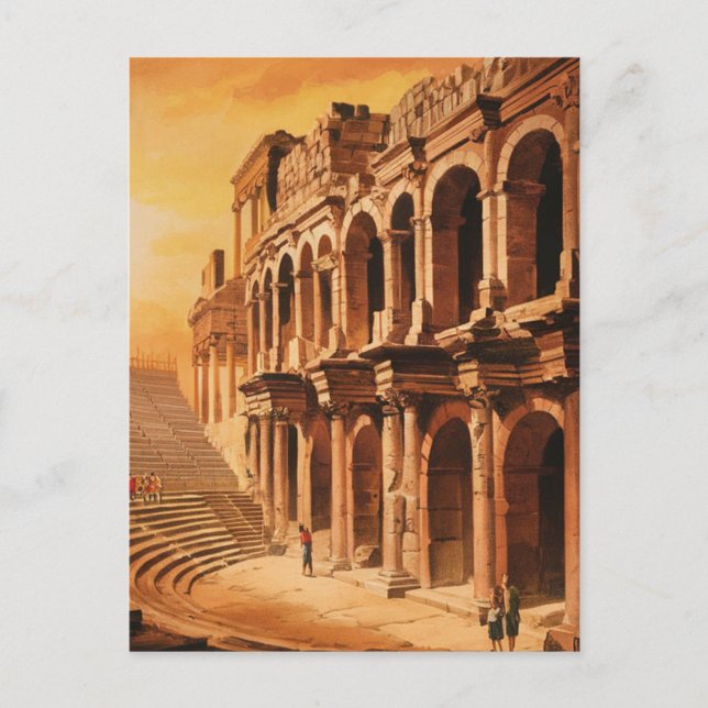 Ephesus, Turkey. Vintage amphitheatre Ruins Postcard (Front)