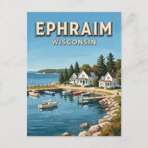 Ephraim waterfront Wisconsin Postcard