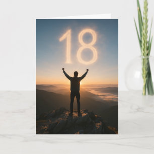 Epic 18th Birthday Mountain Sunrise  Card