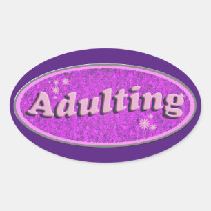 Epic Adulting Slogan Flashback Vintage Style  Oval Sticker