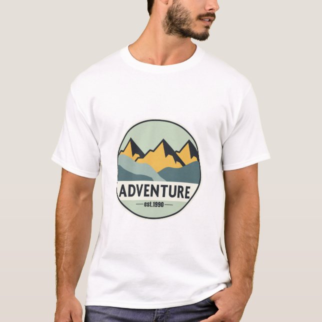 Epic Adventure Awaits - Bold Mountain Graphic T-Sh T-Shirt (Front)