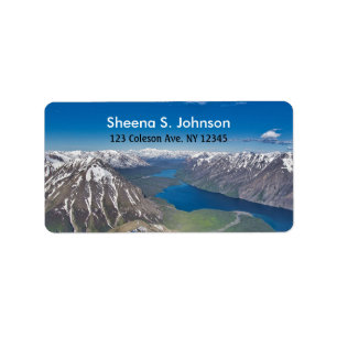 Epic Aerial Mountain View Address Label