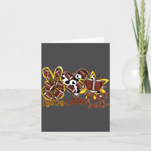 Epic American Peace Football Football Leopard Love Card