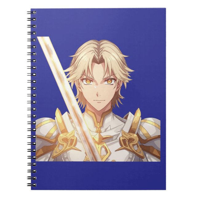 Epic Anime Warrior Knight Fantasy Notebook (Front)