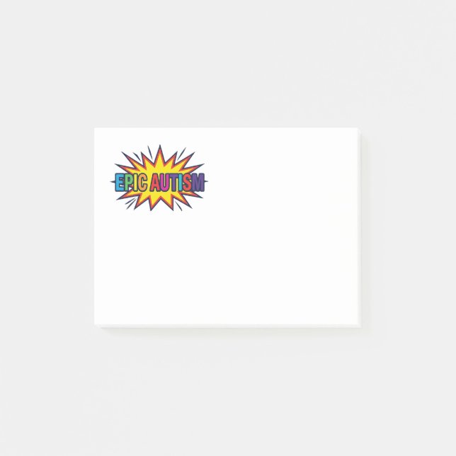 Epic Autism Starburst Notepad (Front)