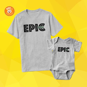Epic Baby Father's Day Grey Bodysuit