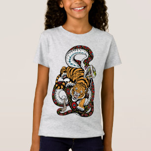 Epic Battle: Tiger vs. Snake Art T-Shirt