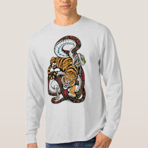 Epic Battle: Tiger vs. Snake Art T-Shirt