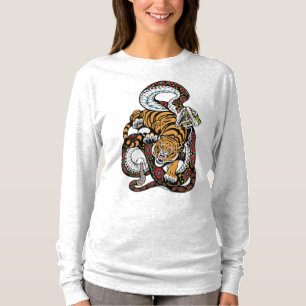 Epic Battle: Tiger vs. Snake Art T-Shirt