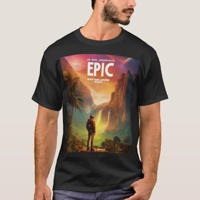  Epic Beats: DJ Album Cover Vibes T-Shirt (Front)