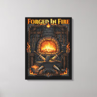 Epic Blacksmith Forge Anvil & Swords Fantasy Art