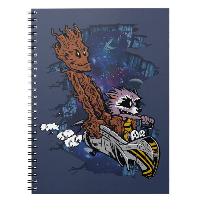 Epic Cosmic Adventure – Galactic Warrior and Rebel Notebook (Front)