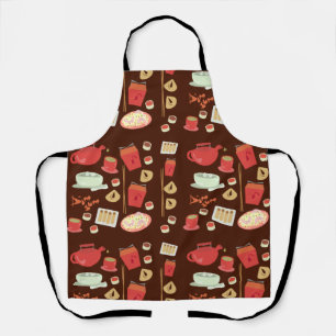 Epic Cute Dim Sum Fun Food Happy Pattern Apron