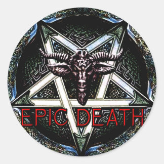 Epic Death Pentagram Round Sticker