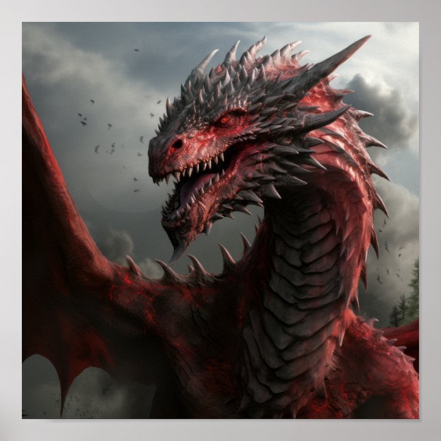 Epic Drogon Dragon Poster - Game of Thrones Inspir (Front)