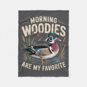 Epic Duck Morning Hunting Woodies Fleece Blanket