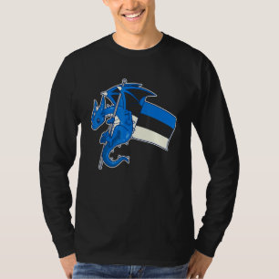 Epic Estonian Dragon Proud Estonia Flag T-Shirt