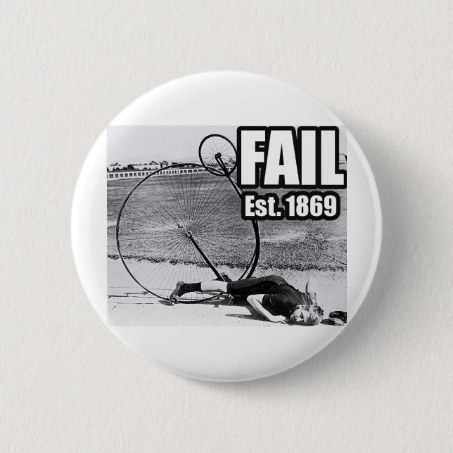 Epic fail. 6 cm round badge (Front)