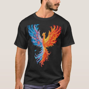 Epic Fire & Ice Phoenix - Mythical Elemental Bird T-Shirt