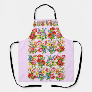 epic floral flower collection print apron