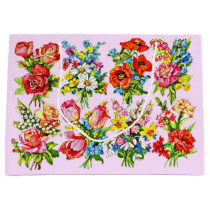 epic floral flower collection print large gift bag