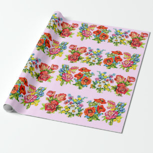 epic floral flower collection print wrapping paper
