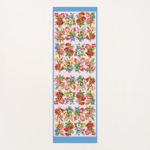 epic floral flower collection print yoga mat