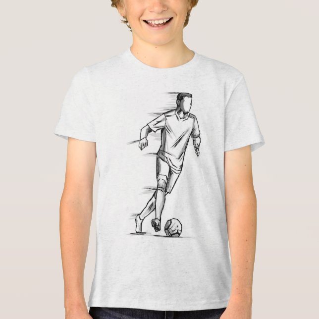 Epic Football Sketch Tee 🏈 | Unique Gift for Fans (Front)