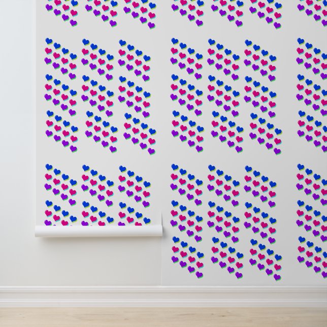 Epic Fun Neon Hearts Fun Eighties Style Wallpaper (Application)