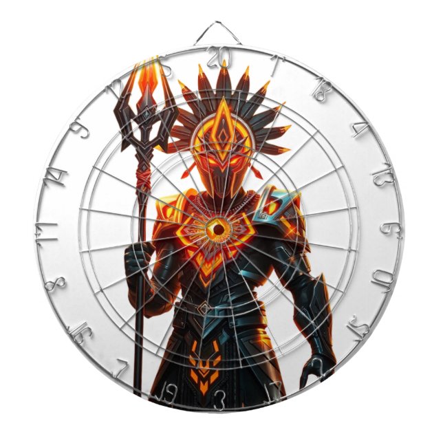 Epic Futuristic Warrior Dartboard (Front)