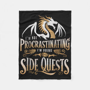 Epic Gamer Fantasy Adventure Apparel Doing Side Qu Fleece Blanket