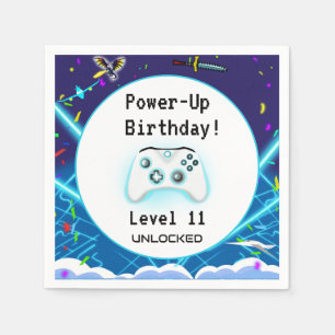 Epic Gamer Happy 11 Birthday Invite Critical Hit! Napkin