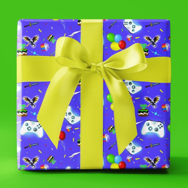 Epic Gamer Happy Birthday Critical Hit!  Wrapping Paper Sheet (Creator Uploaded)