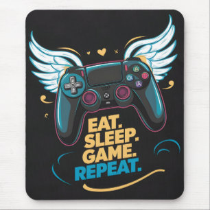 Epic Gaming Gear.  Eat. Sleep. Game. Repeat. Winge Mouse Pad
