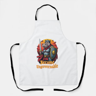 Epic Gladiator Warrior Moo Deng Hippo Become Ungov Apron
