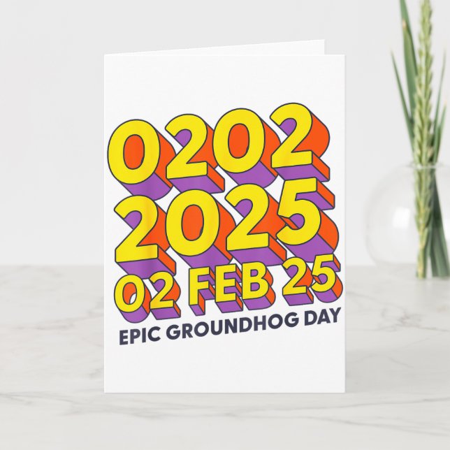 Epic Groundhog Day February 2 2025 Men Women Retro Card (Front)
