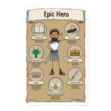 Epic Hero Classroom Poster - White background