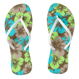 Epic Hibiscus Hawaiian Floral Aloha Shirt Print Jandals