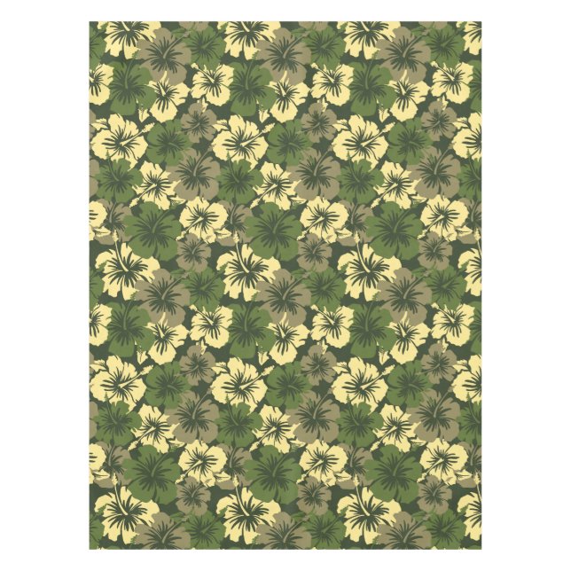 Epic Hibiscus Hawaiian Floral Tablecloth (Front)
