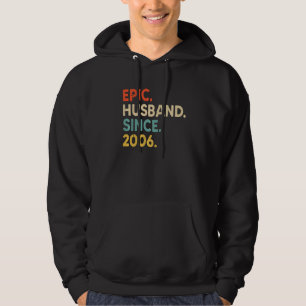 Epic Husband Since 2006 16th Wedding Aniversary  V Hoodie