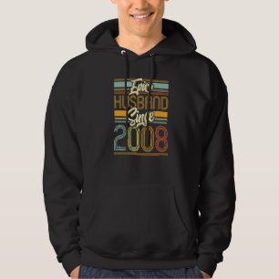 Epic Husband Since 2008 15 Year 15th Wedding Anniv Hoodie