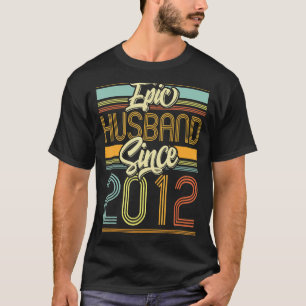 Epic Husband Since 2012 11 Year 11th Wedding Anniv T-Shirt