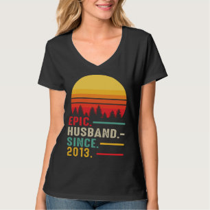 Epic Husband Since 2013 Happy Anniversary T-Shirt