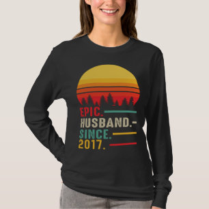 Epic Husband Since 2017 Happy Anniversary T-Shirt