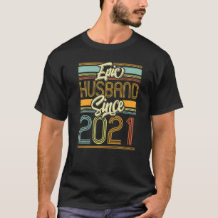 Epic Husband Since 2021 2 Year 2nd Wedding Anniver T-Shirt