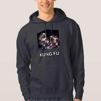 Epic Kung Fu Siamese Kittens Martial Arts Graphic Hoodie