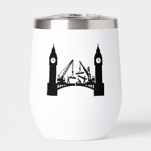 Epic london clock tower bridge construction